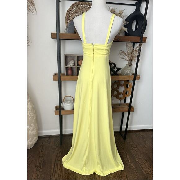 Vintage 60’s Size 5/6 Small Yellow Maxi Dress - Picture 4 of 8